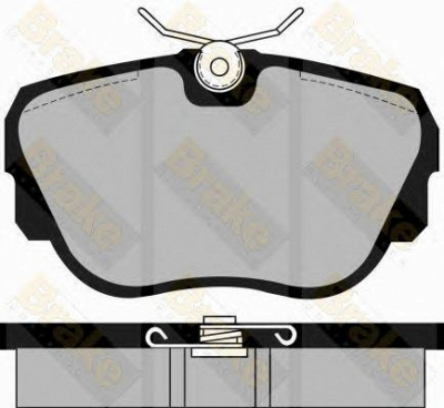 BRAKE ENGINEERING pa522 -  Комплект тормозных колодок, дисковый тормоз